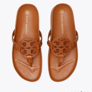 Brand new in box— Tory Burch Miller Cloud Sandal in Aged Camello size 7.5